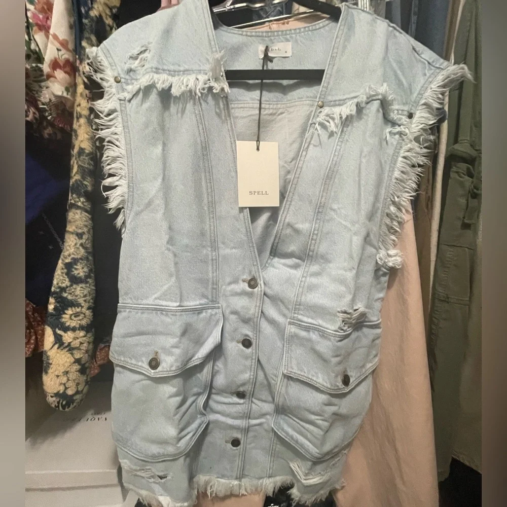Spell Daydreamer Denim Vest NWT